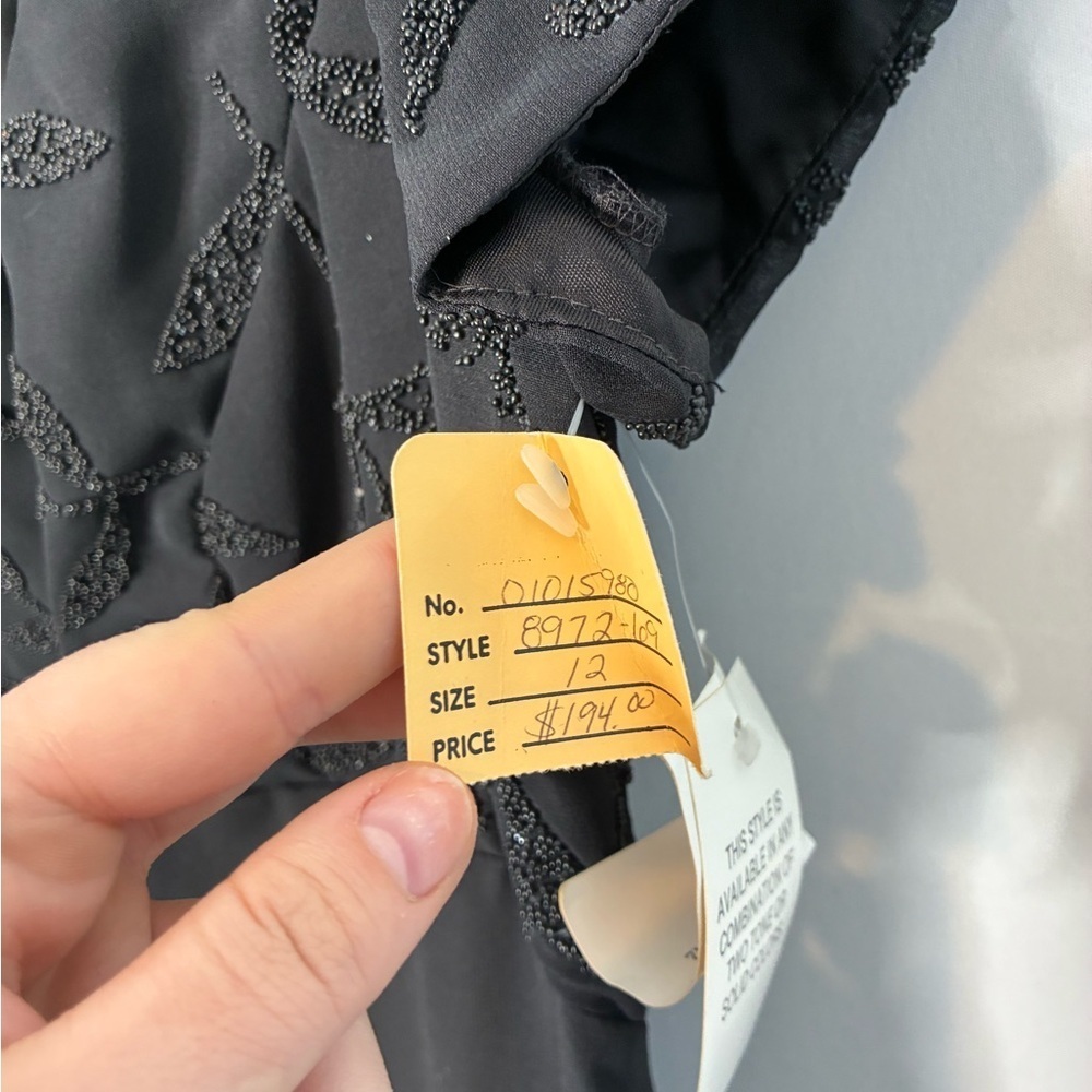NEW IMAGE Elegant Black Evening Dress Size 12 NWT - Picture 5 of 8